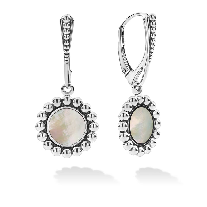 LAGOS MAYA SMALL MOTHER OF PEARL CIRCLE DROP EARRINGS