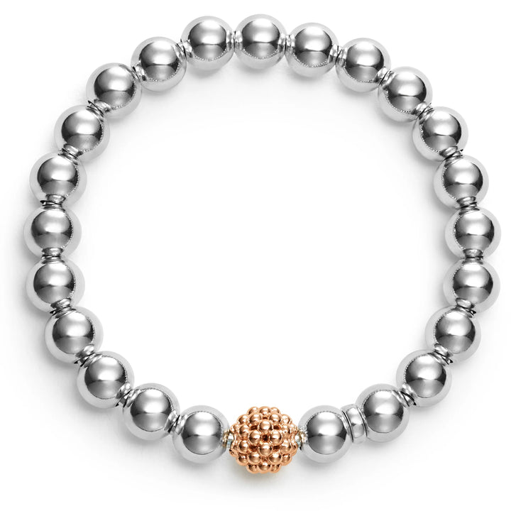 LAGOS STRETCH ROSE GOLD BEAD BRACELET