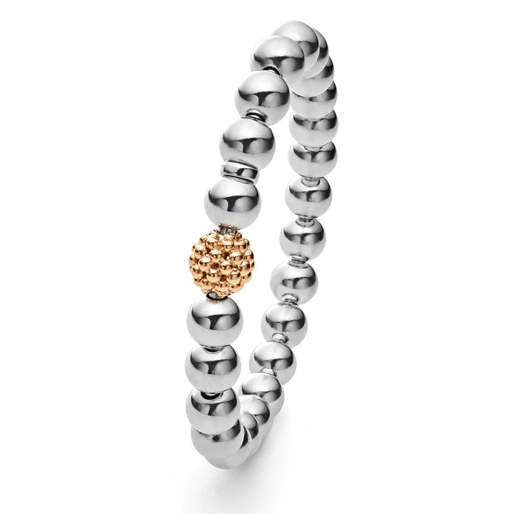 LAGOS STRETCH ROSE GOLD BEAD BRACELET