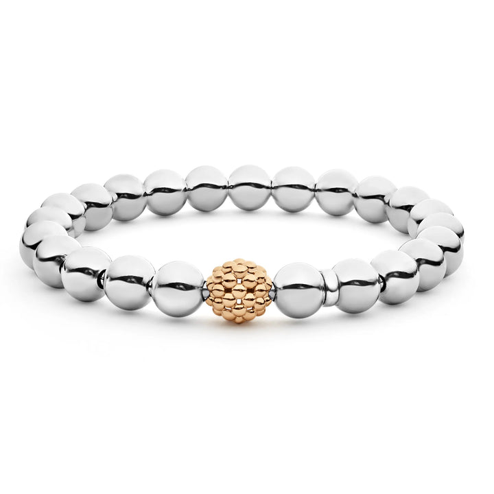 LAGOS STRETCH ROSE GOLD BEAD BRACELET