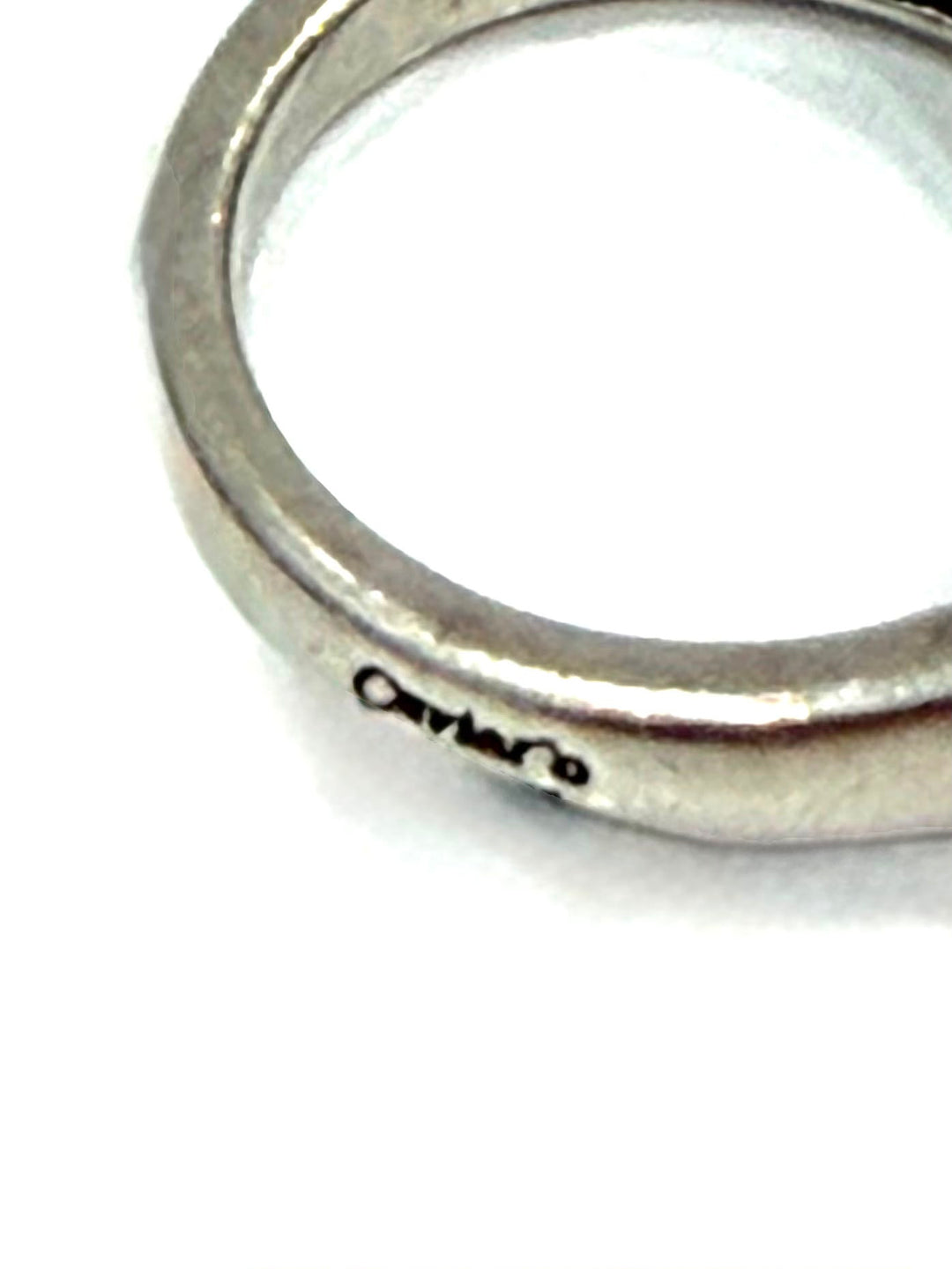 LAGOS CAVIAR 18K STERLING SILVER WHITE ENAMEL RING
