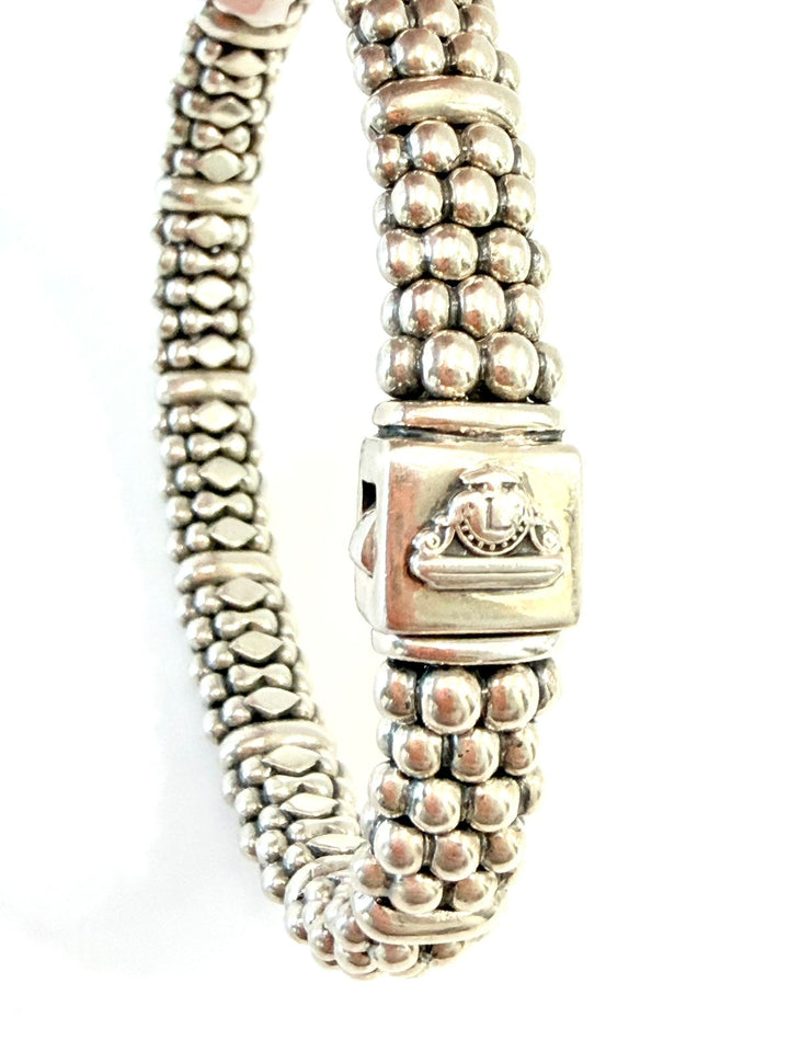LAGOS STERLING SILVER STATION CAVIAR BRACELET