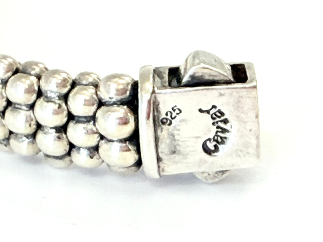 LAGOS STERLING SILVER STATION CAVIAR BRACELET
