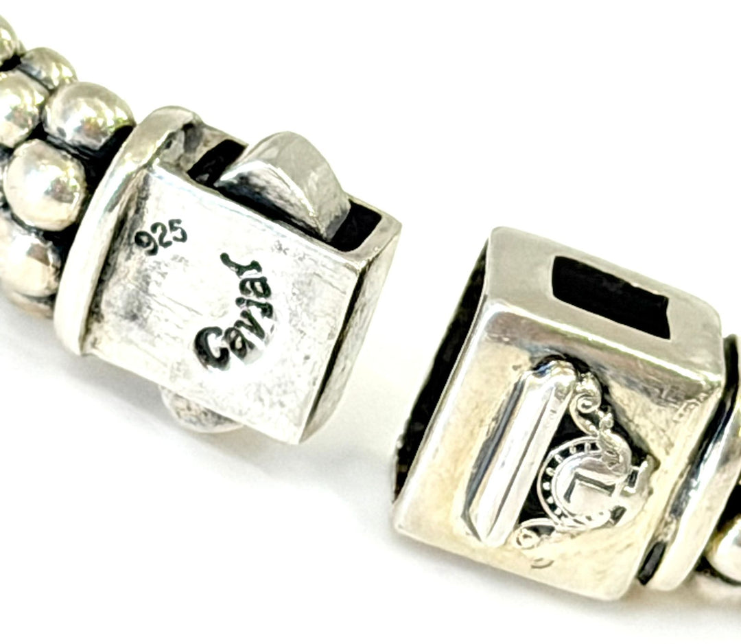 LAGOS STERLING SILVER STATION CAVIAR BRACELET