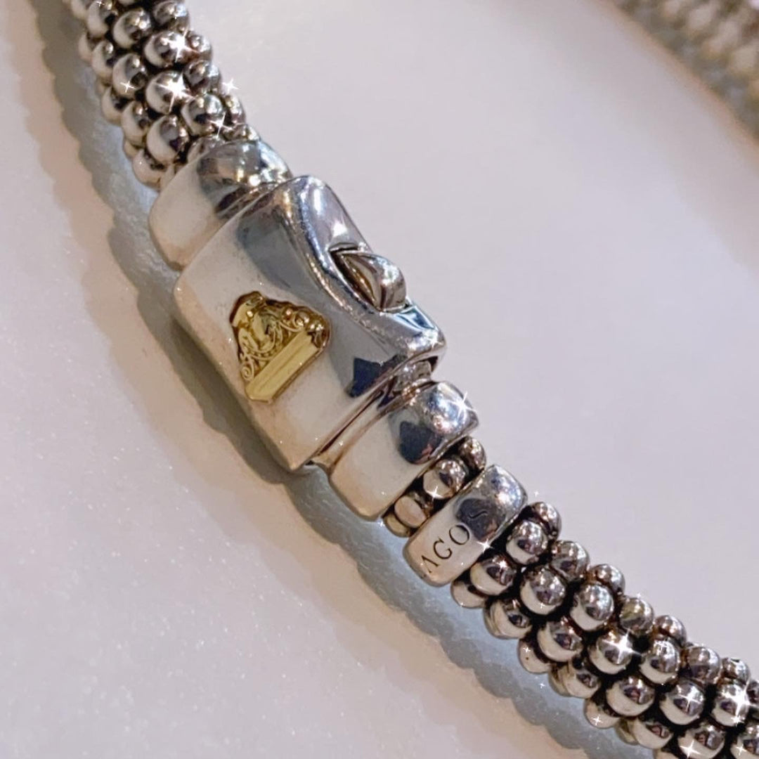 LAGOS STERLING SILVER 18K GOLD WITH DIAMONDS BRACELET