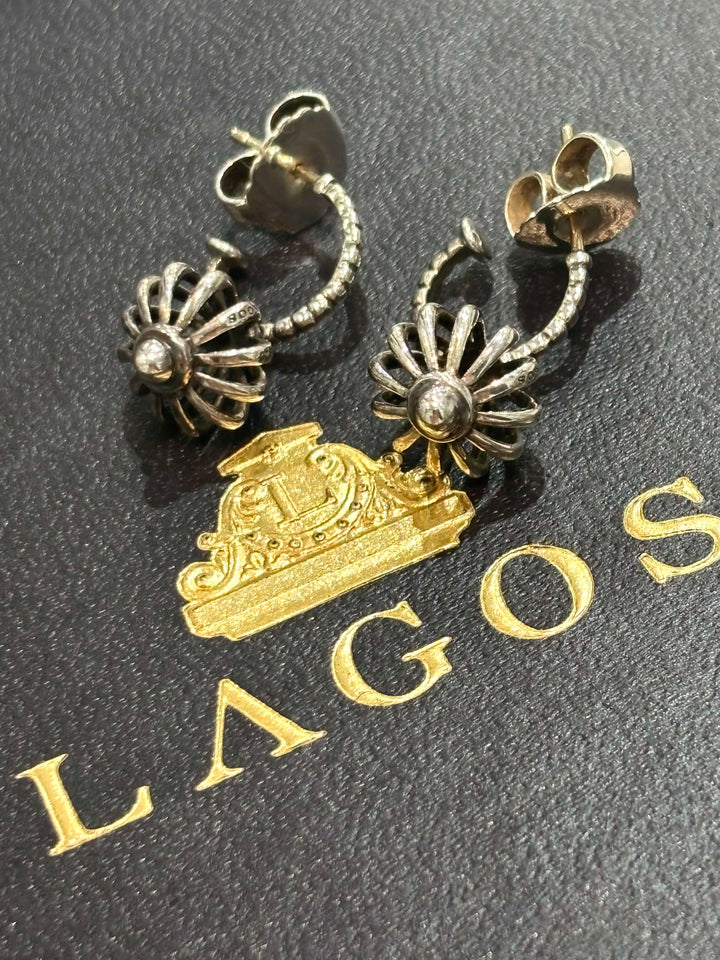 LAGOS STERLING SILVER DAISY VINTAGE EARRINGS