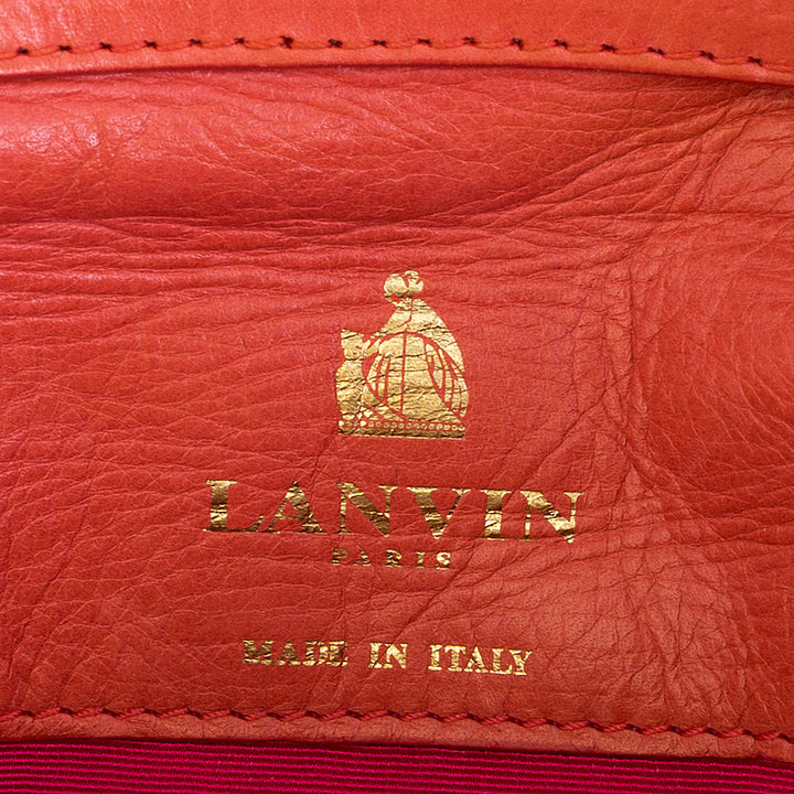 LANVIN MINI POP HAPPY QUILTED LEATHER BAG IN SALMON