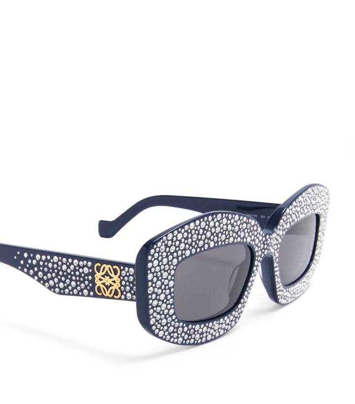 LOEWE ANAGRAM 49MM CRYSTAL RECTANGULAR SUNGLASSES