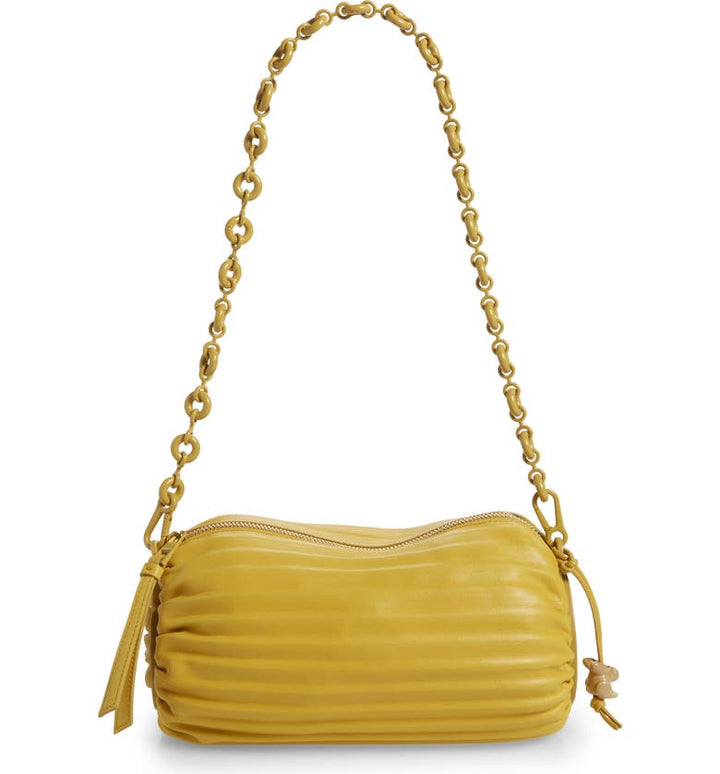LOEWE PLEATED LEATHER BRACELET POUCH BAG