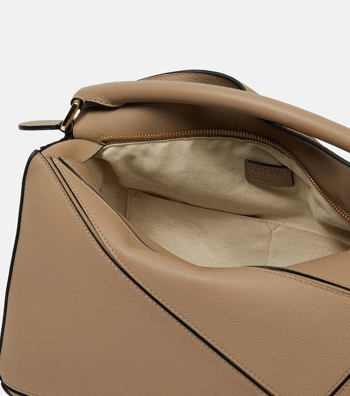 LOEWE CALFSKIN LEATHER MEDIUM PUZZLE SHOULDER BAG