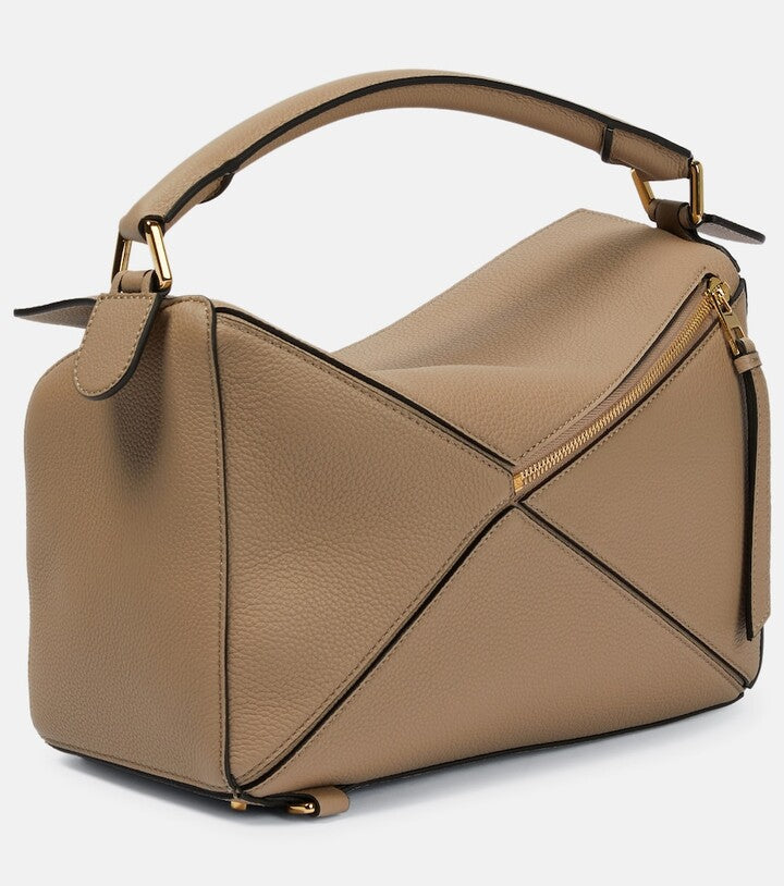 LOEWE CALFSKIN LEATHER MEDIUM PUZZLE SHOULDER BAG