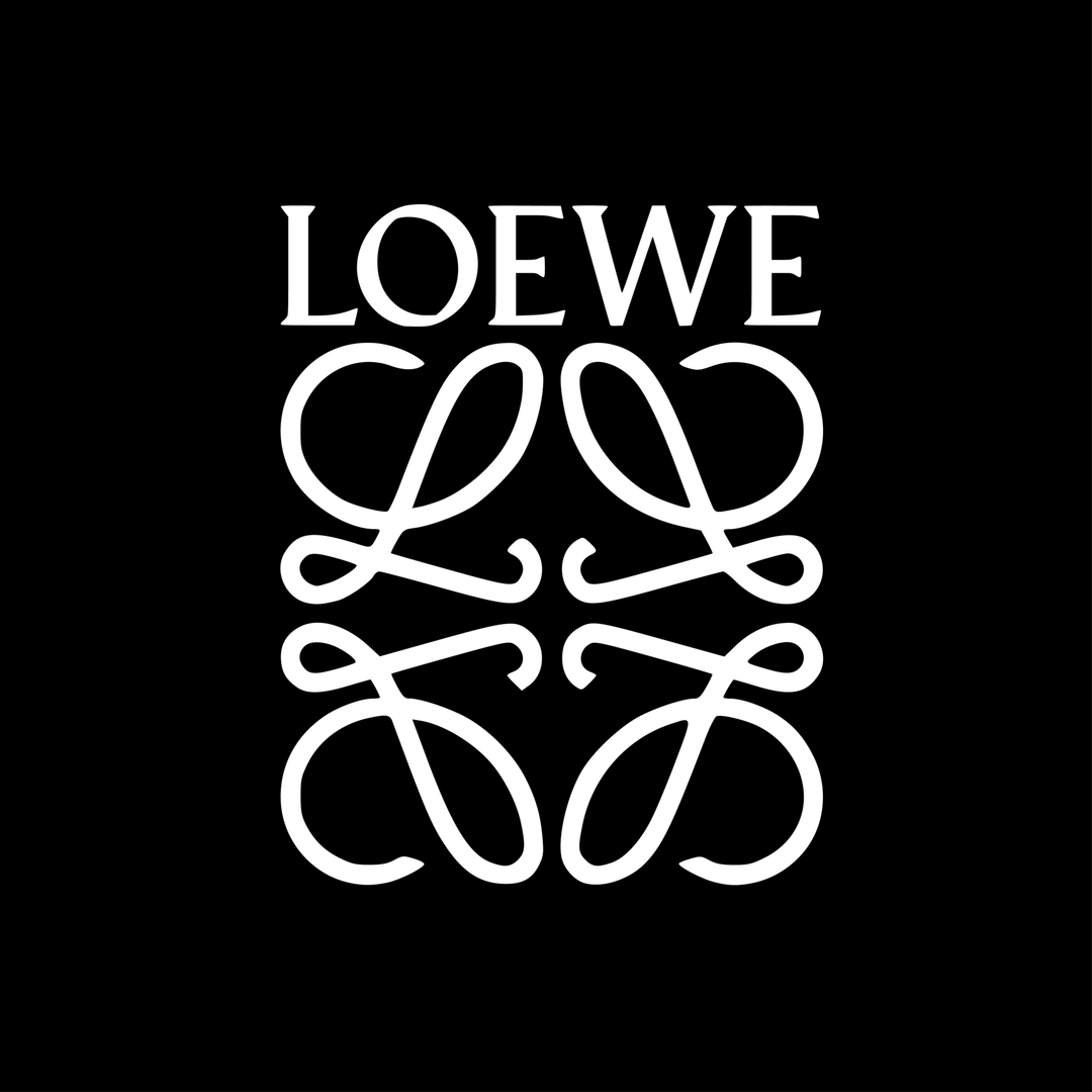 LOEWE ANAGRAM BAGGY APPLIQUÉD HIGH-RISE STRAIGHT LEG JEANS