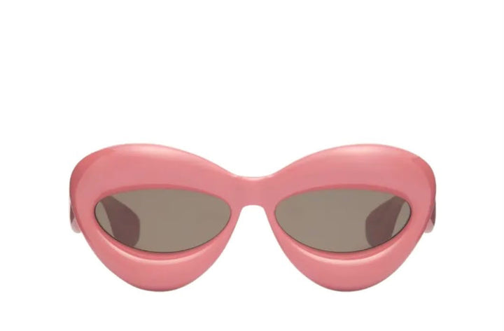 LOEWE 2023 SHINY PINK CAT EYE INFLATED SUNGLASSES