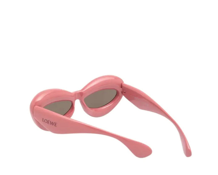 LOEWE 2023 SHINY PINK CAT EYE INFLATED SUNGLASSES