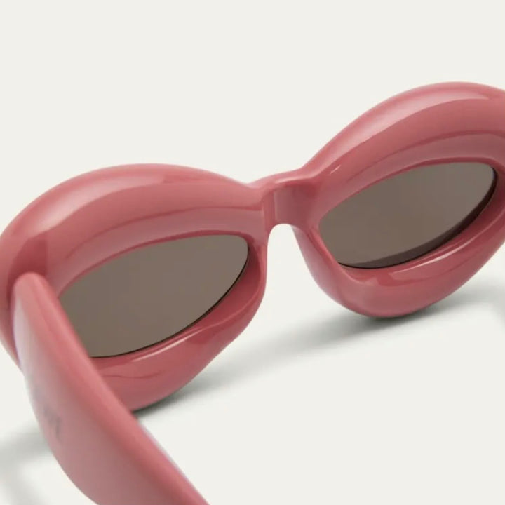 LOEWE 2023 SHINY PINK CAT EYE INFLATED SUNGLASSES