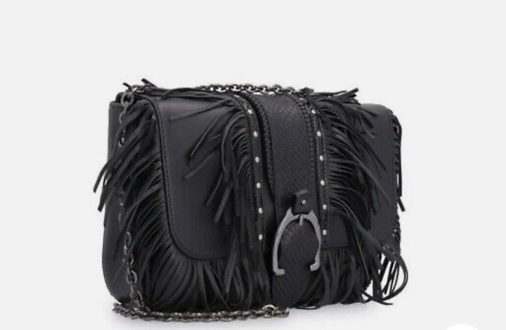 LONGCHAMP AMAZONE ROCK SMALL LEATHER CROSSBODY BAG