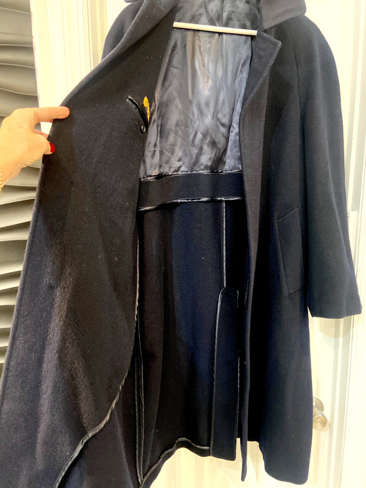 LORO PIANA WOOL CASHMERE BLEND LONG ARDIS COAT