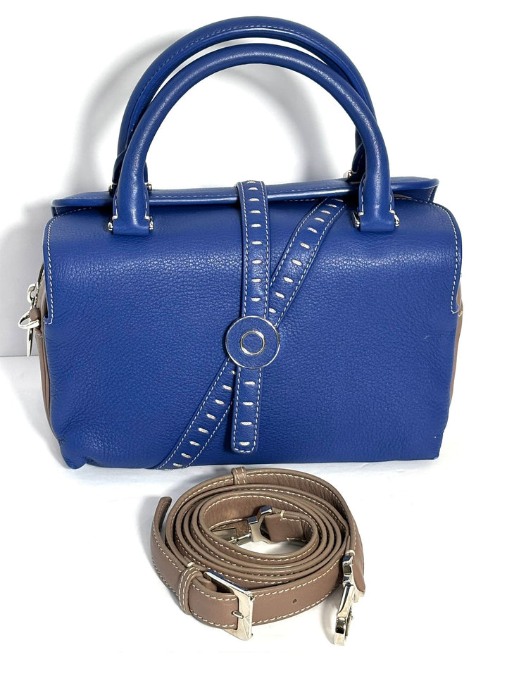 LORO PIANA CALFSKIN LEATHER TOP HANDLE BAG