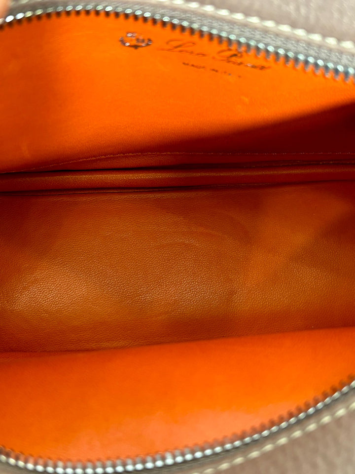 LORO PIANA CALFSKIN LEATHER TOP HANDLE BAG