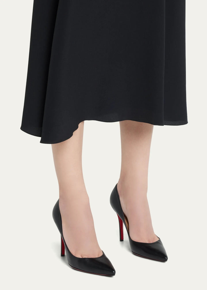 CHRISTIAN LOUBOUTIN NAPPA LEATHER APOSTROPHY 100 PUMPS
