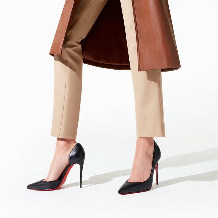 CHRISTIAN LOUBOUTIN IRIZA 100 PATENT CALF LEATHER PUMPS