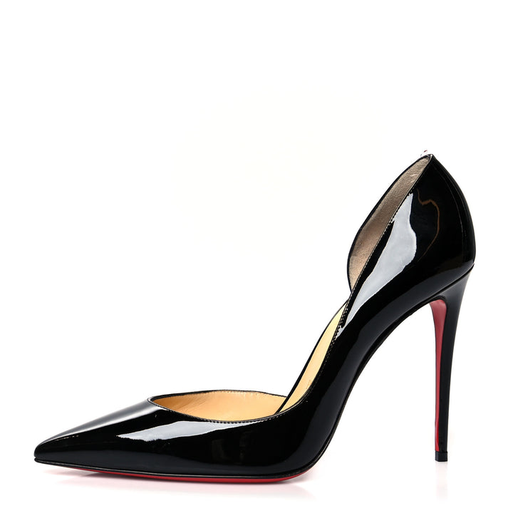 CHRISTIAN LOUBOUTIN IRIZA 100 PATENT CALF LEATHER PUMPS