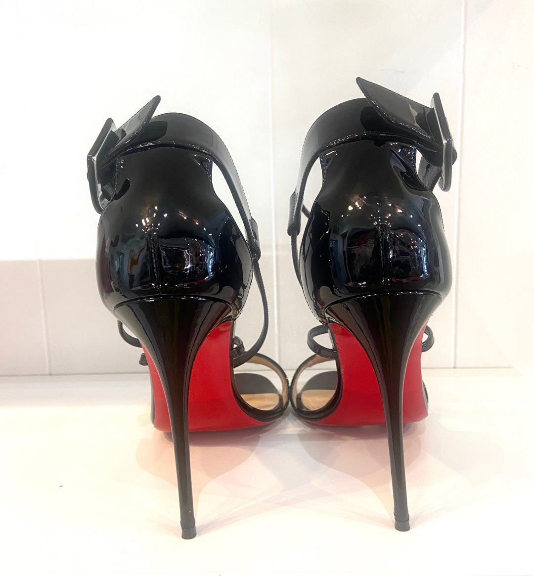 CHRISTIAN LOUBOUTIN CHOCA 100 SANDALS