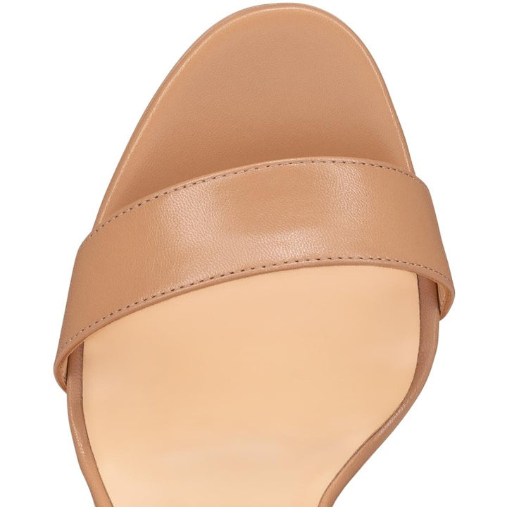 LOUBOUTIN CHOCA LUX PLATFORM LEATHER 120MM SANDALS