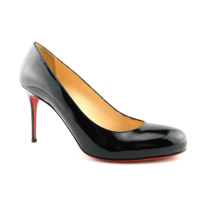CHRISTIAN LOUBOUTIN FIFI 85 PATENT LEATHER PUMPS