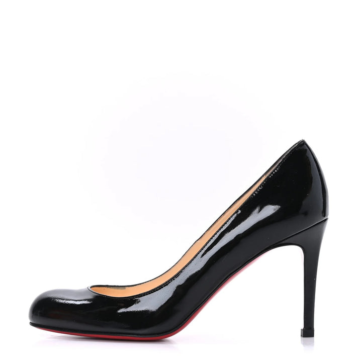 CHRISTIAN LOUBOUTIN FIFI 85 PATENT LEATHER PUMPS