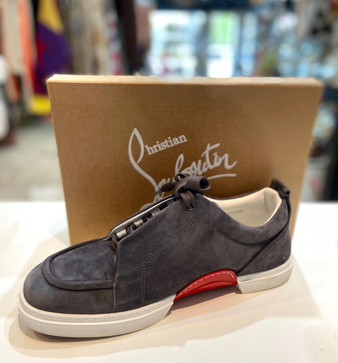 LOUBOUTIN JIMMY LOW-TOP SUEDE SNEAKERS