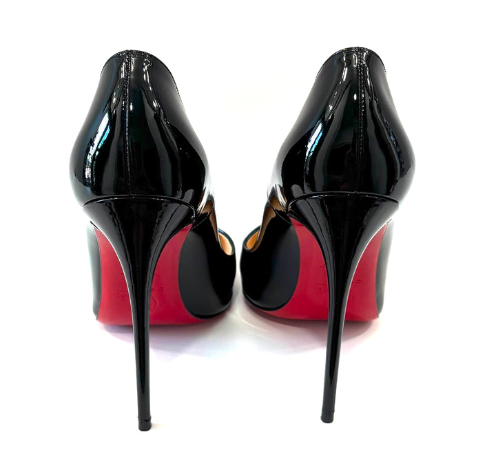 LOUBOUTIN KATE 120 PATENT CALF LEATHER PUMPS