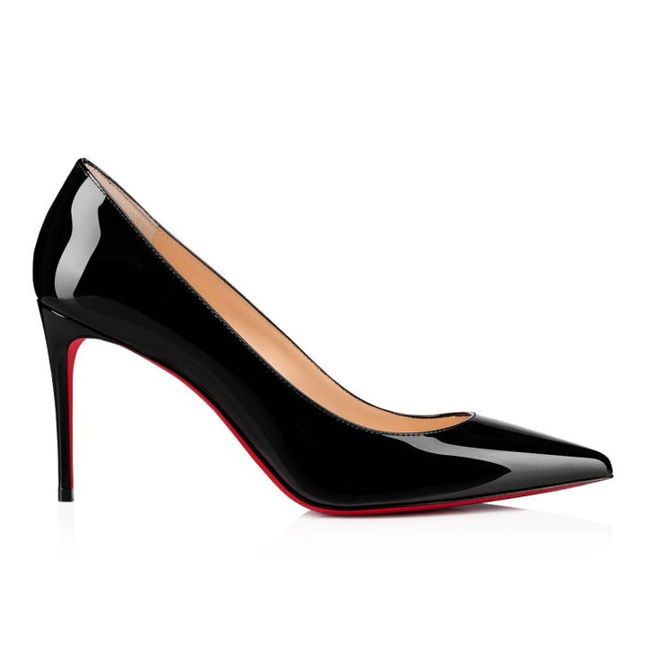 CHRISTIAN LOUBOUTIN SHINY PATENT LEATHER KATE 85 PUMPS