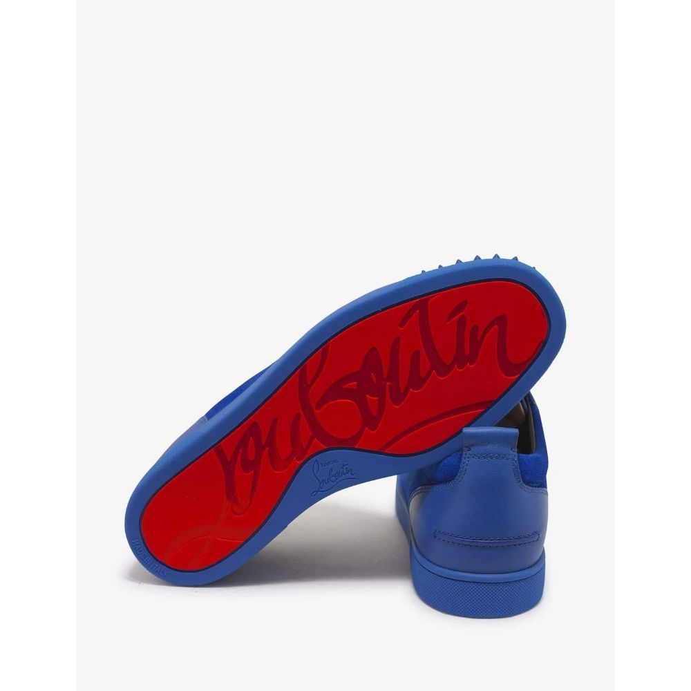 CHRISTIAN LOUBOUTIN LOUIS JUNIOR SPIKES SUEDE SNEAKERS