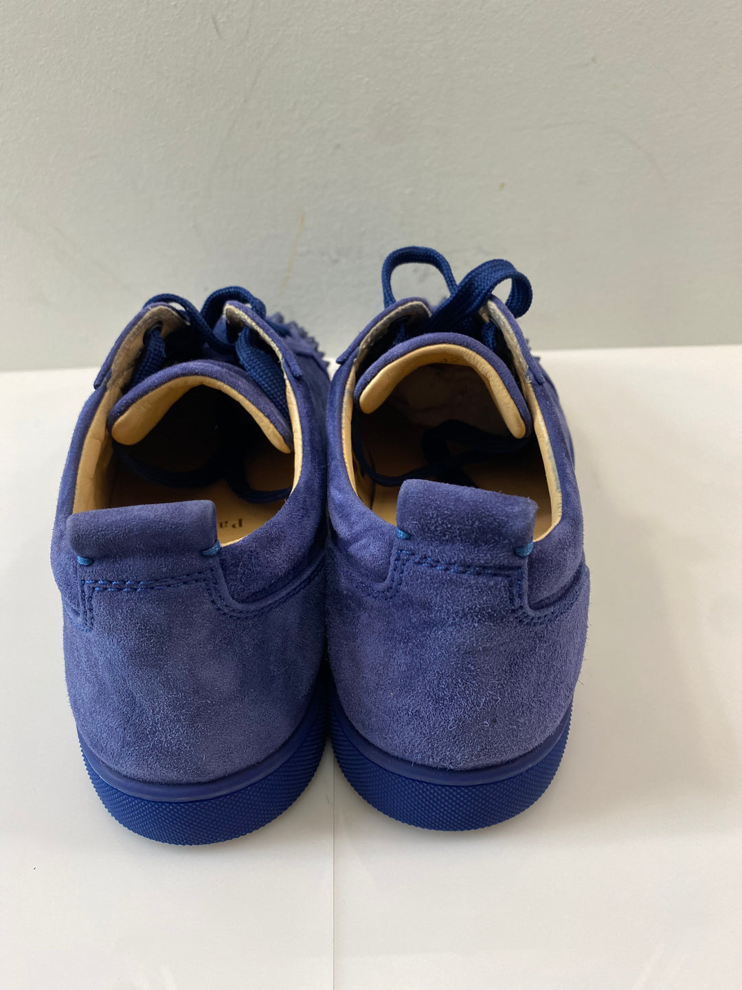 CHRISTIAN LOUBOUTIN LOUIS JUNIOR SPIKES SUEDE SNEAKERS