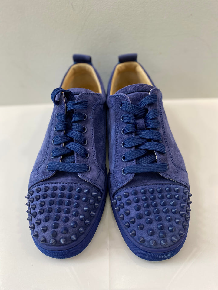 CHRISTIAN LOUBOUTIN LOUIS JUNIOR SPIKES SUEDE SNEAKERS