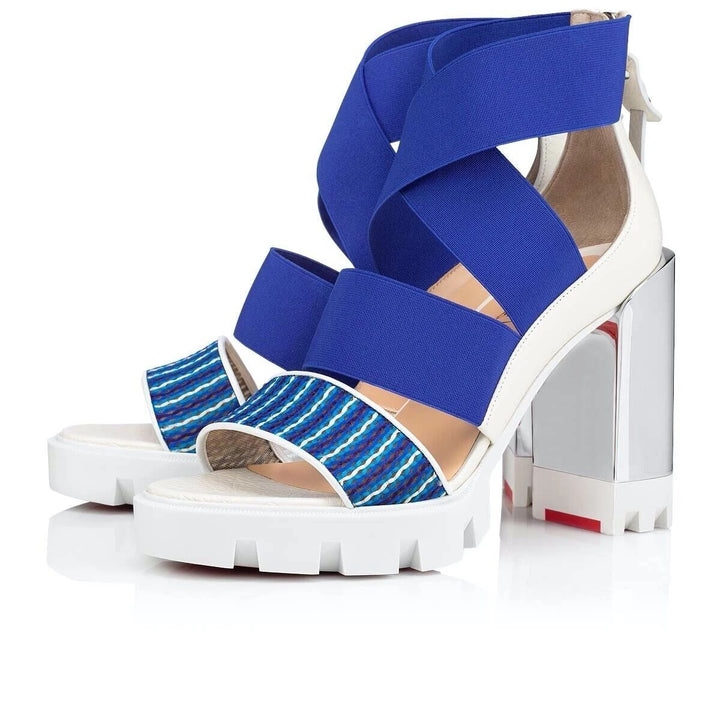 LOUBOUTIN PATROUIAGOMA CRISS CROSS SOLE HIGH-HEEL SANDALS