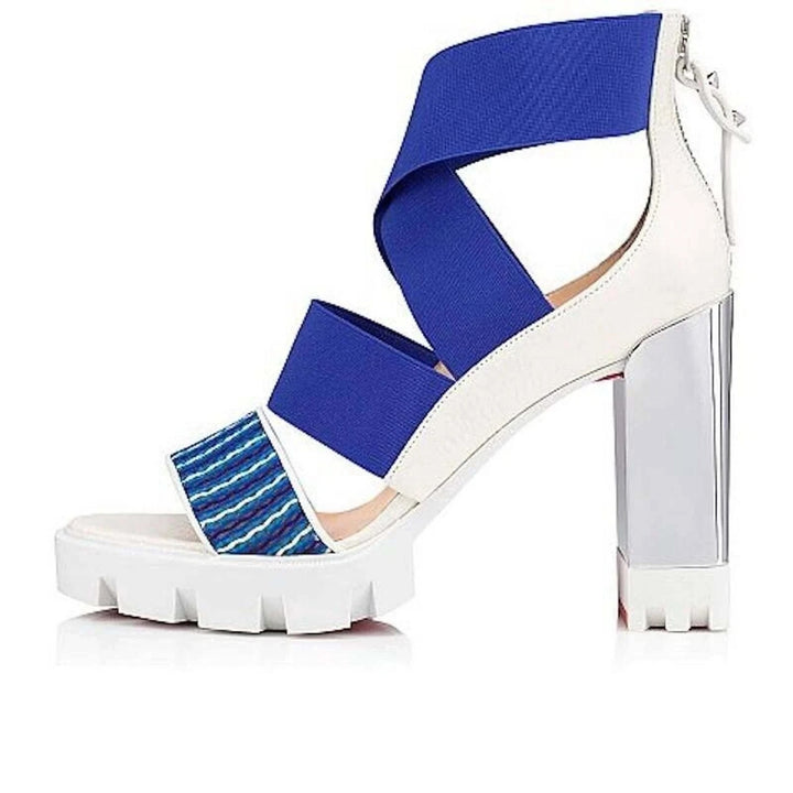 LOUBOUTIN PATROUIAGOMA CRISS CROSS SOLE HIGH-HEEL SANDALS