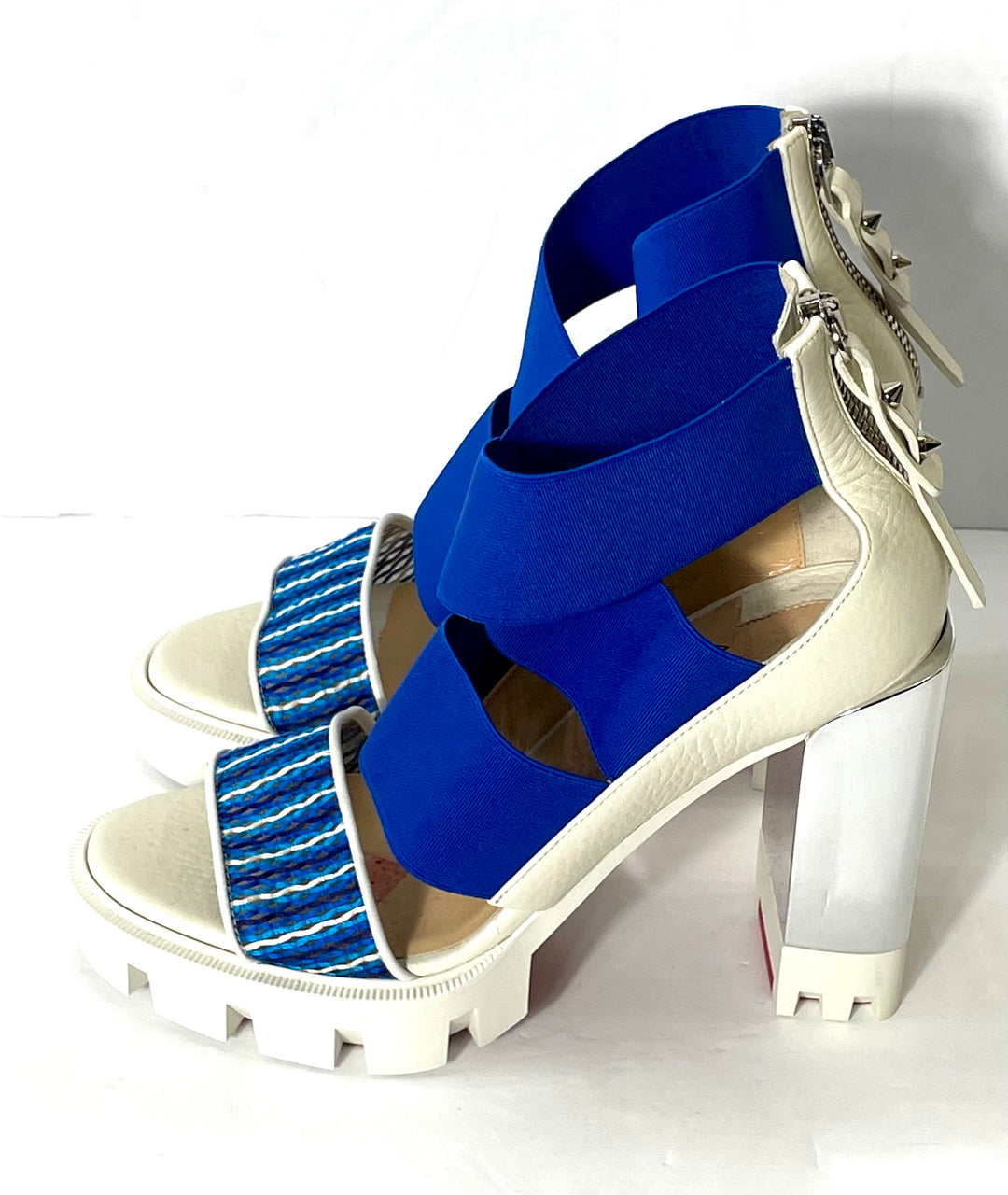 LOUBOUTIN PATROUIAGOMA CRISS CROSS SOLE HIGH-HEEL SANDALS