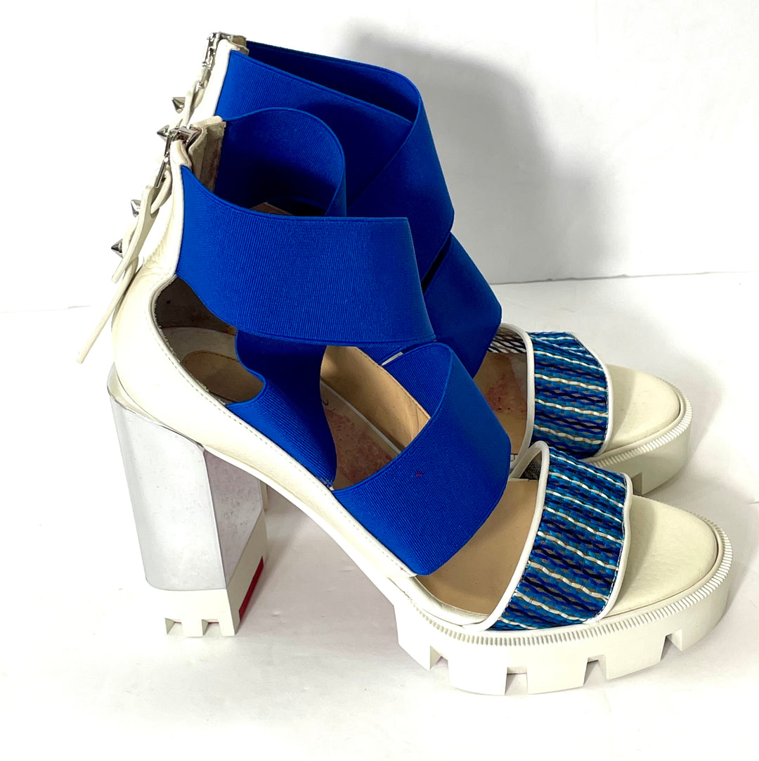 LOUBOUTIN PATROUIAGOMA CRISS CROSS SOLE HIGH-HEEL SANDALS