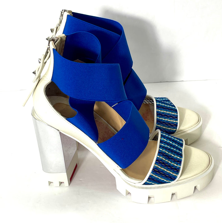 LOUBOUTIN PATROUIAGOMA CRISS CROSS SOLE HIGH-HEEL SANDALS