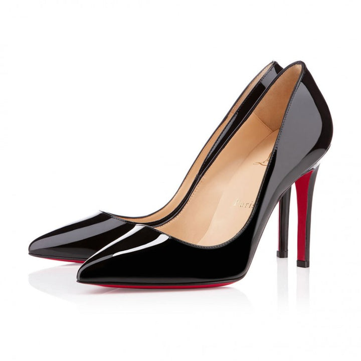 LOUBOUTIN PIGALLE FOLLIES PATENT CALF LEATHER PUMPS