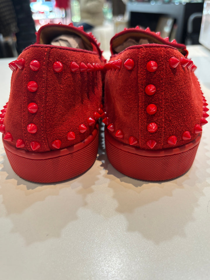 LOUBOUTIN PIK VEAU VELOURS BOAT SNEAKERS