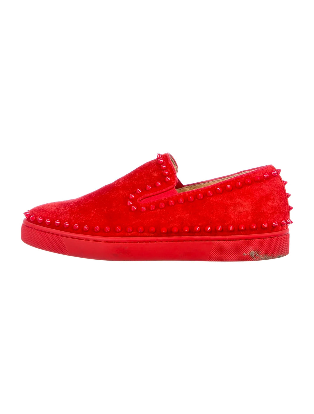 LOUBOUTIN PIK VEAU VELOURS BOAT SNEAKERS
