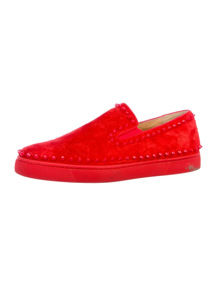 LOUBOUTIN PIK VEAU VELOURS BOAT SNEAKERS
