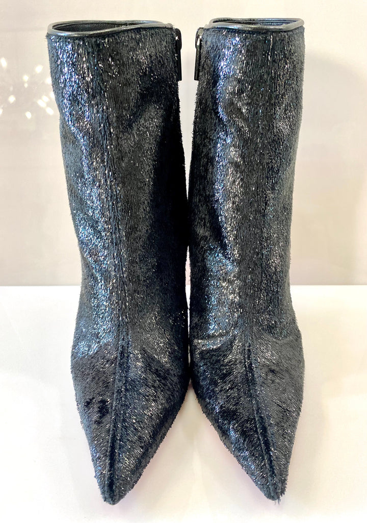 CHRISTIAN LOUBOUTIN VELOURS SO KATE 100 ANKLE BOOTS