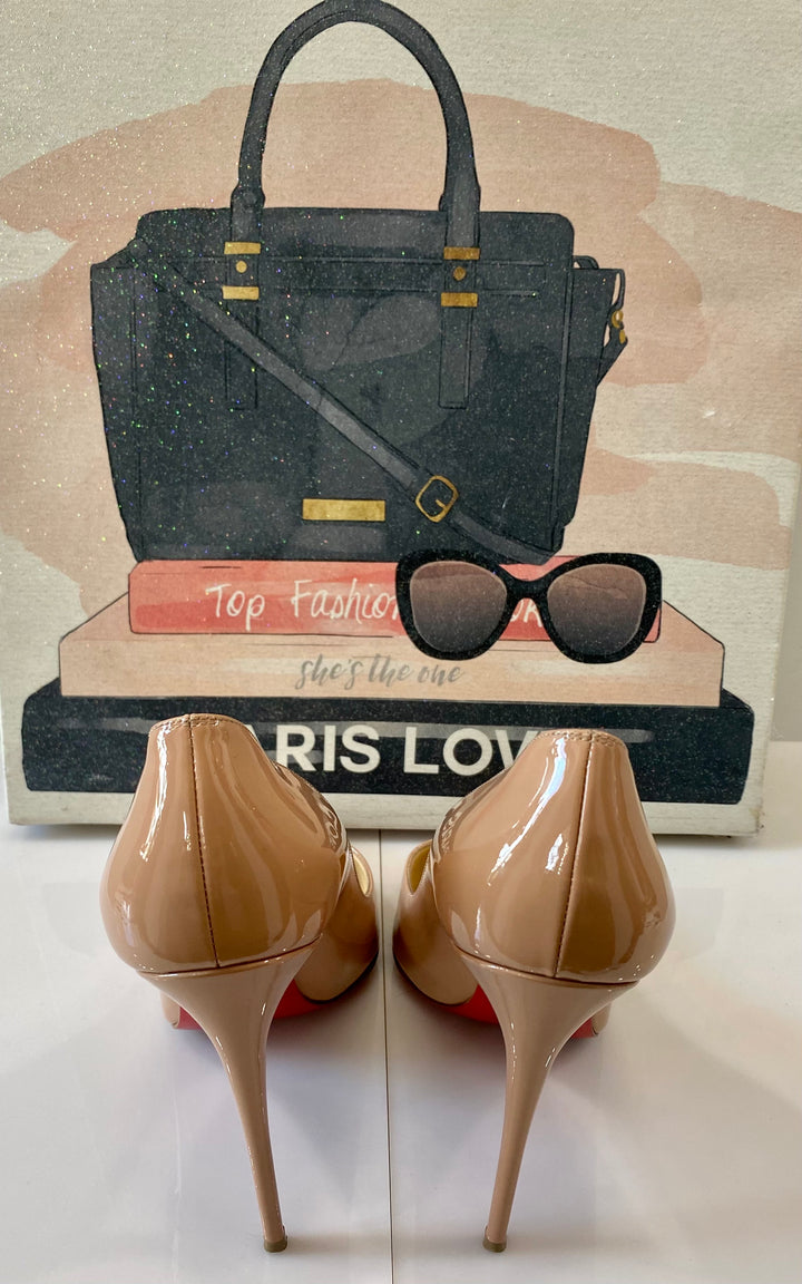 CHRISTIAN LOUBOUTIN SO KATE PATENT LEATHER PUMPS