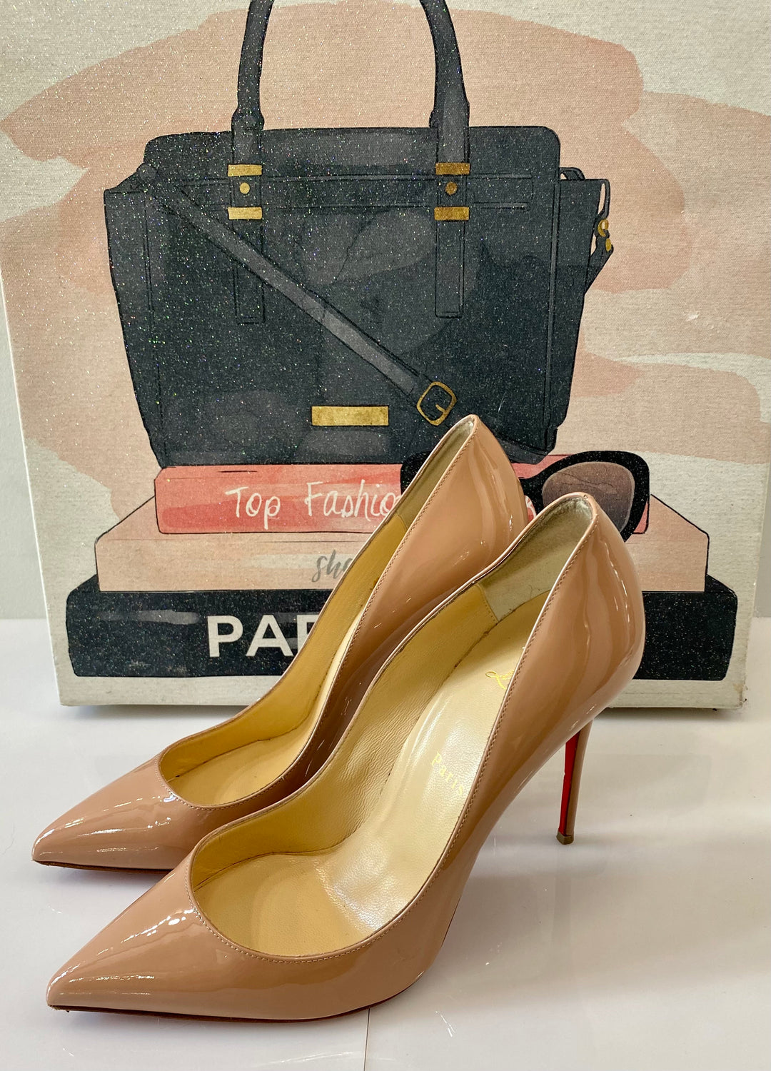 CHRISTIAN LOUBOUTIN SO KATE PATENT LEATHER PUMPS