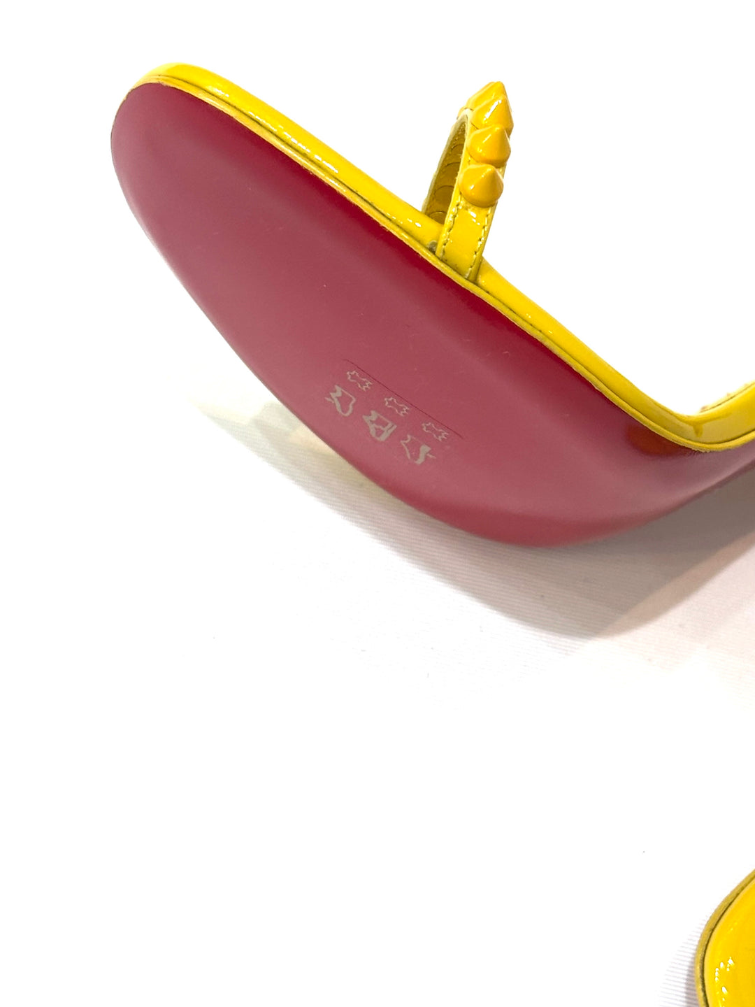 LOUBOUTIN SO ME 100 TONAL SPIKE LEATHER SANDALS