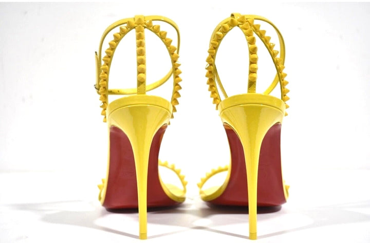LOUBOUTIN SO ME 100 TONAL SPIKE LEATHER SANDALS